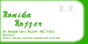 monika mojzer business card